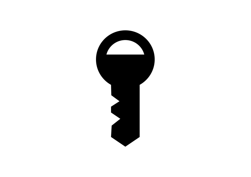 800x566 Black Simple Key Vector Icon