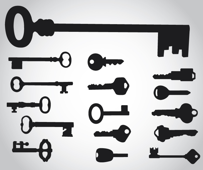 690x577 Key Silhouettes Free Vector Free Vectors Ui Download