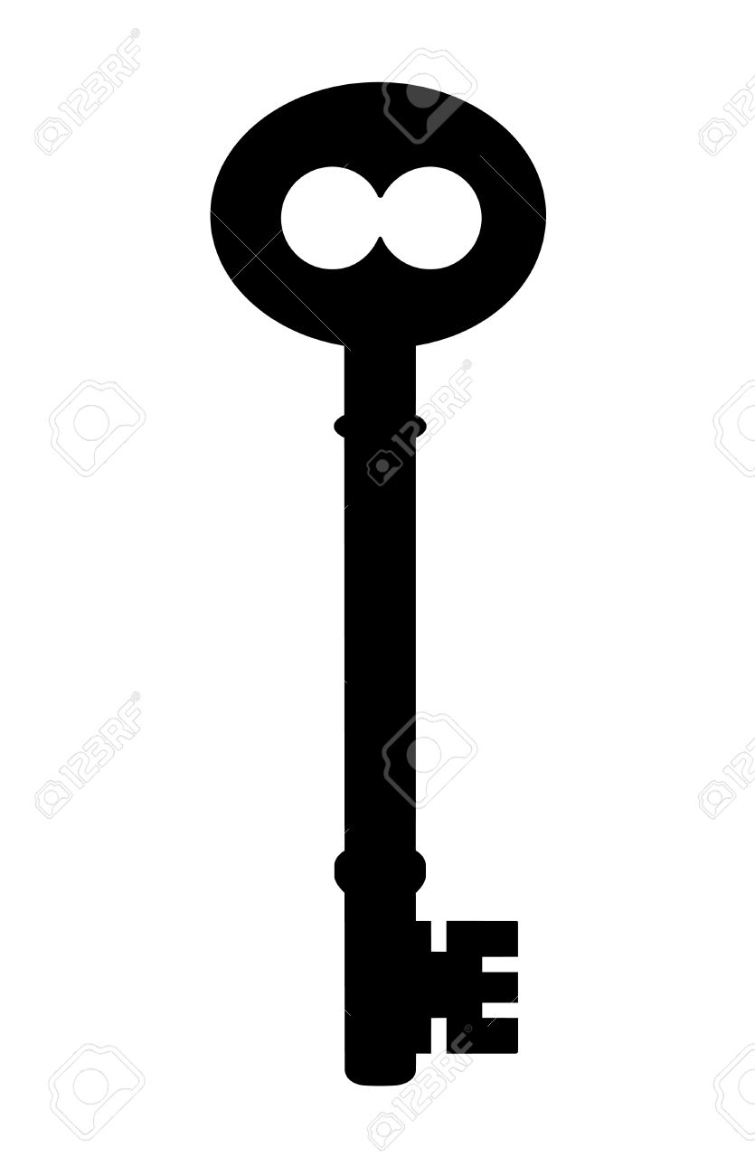 835x1300 Old Key Silhouette Vector