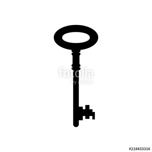 500x500 Vintage Key Vector Illustration, Stock Image And Royalty