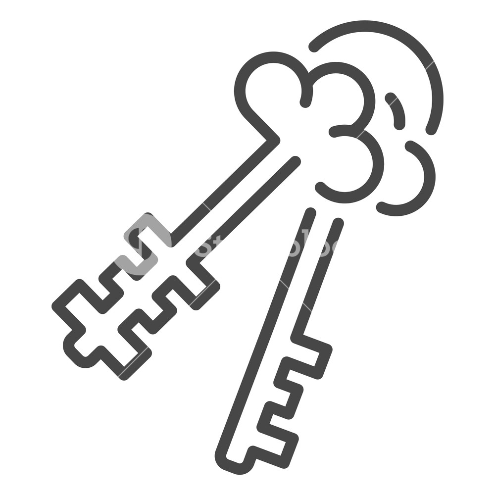 1000x1000 Door Key Icon Outline Door Key Vector Icon For Web Design
