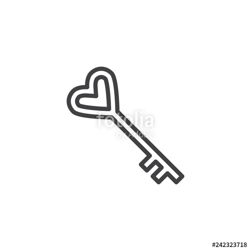 Heart Key Line Icon Linear Style Sign For Mobile Concept And Web 500x500 Heart Key Line Icon Linear Style Sign For Mobile Concept And Web