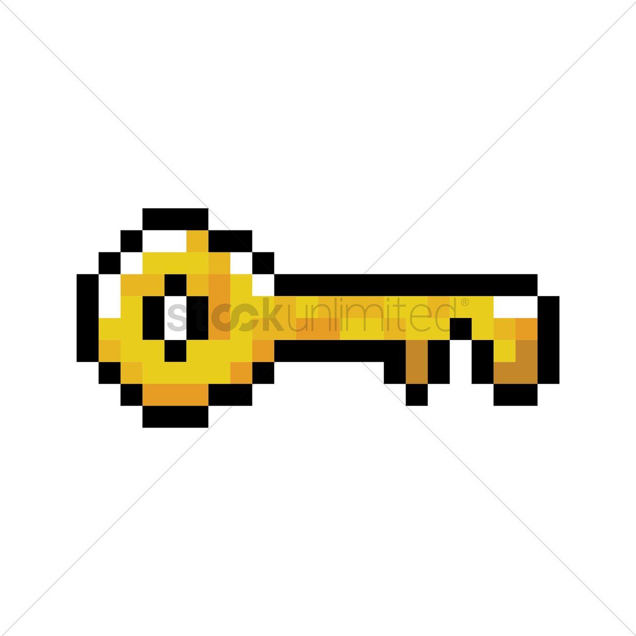 Pixel Art Key Vector Image 1300x1300 Pixel Art Key Vector Image