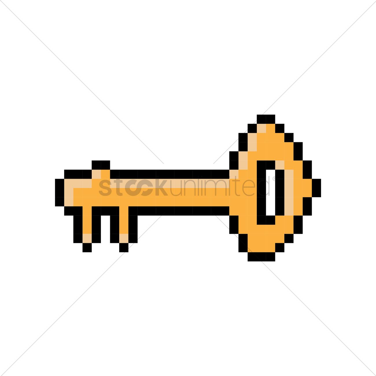 Pixel Art Key Vector Image 1300x1300 Pixel Art Key Vector Image