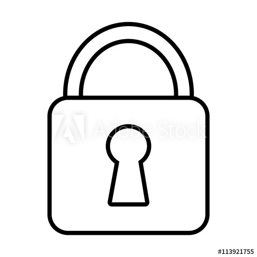 White Lock Icon With Key Space,vector Graphic 500x500 White Lock Icon With Key Space,vector Graphic