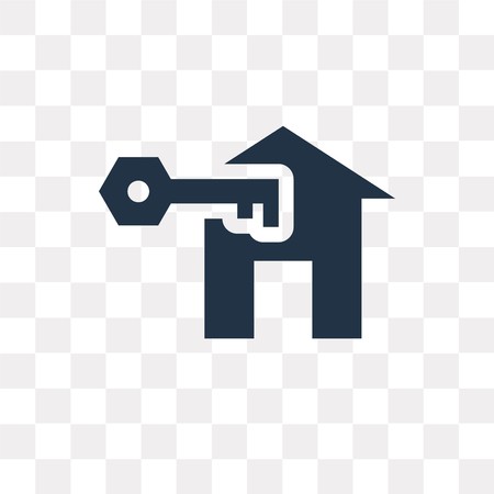 450x450 House Key Vector Icon Isolated On Transparent Background, House