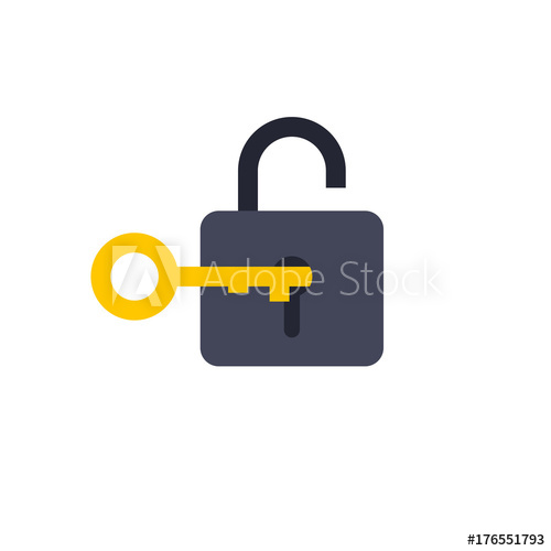 500x500 Lock With Key Vector Icon