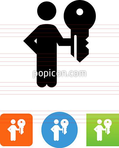 400x498 Person Holding A Key Icon