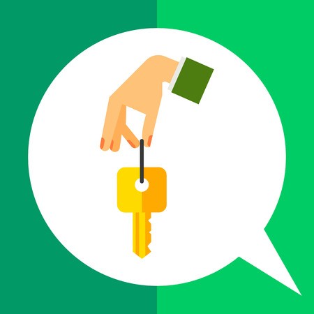 450x450 Hand With Key Vector Icon Multicolored Illustration Of Hand