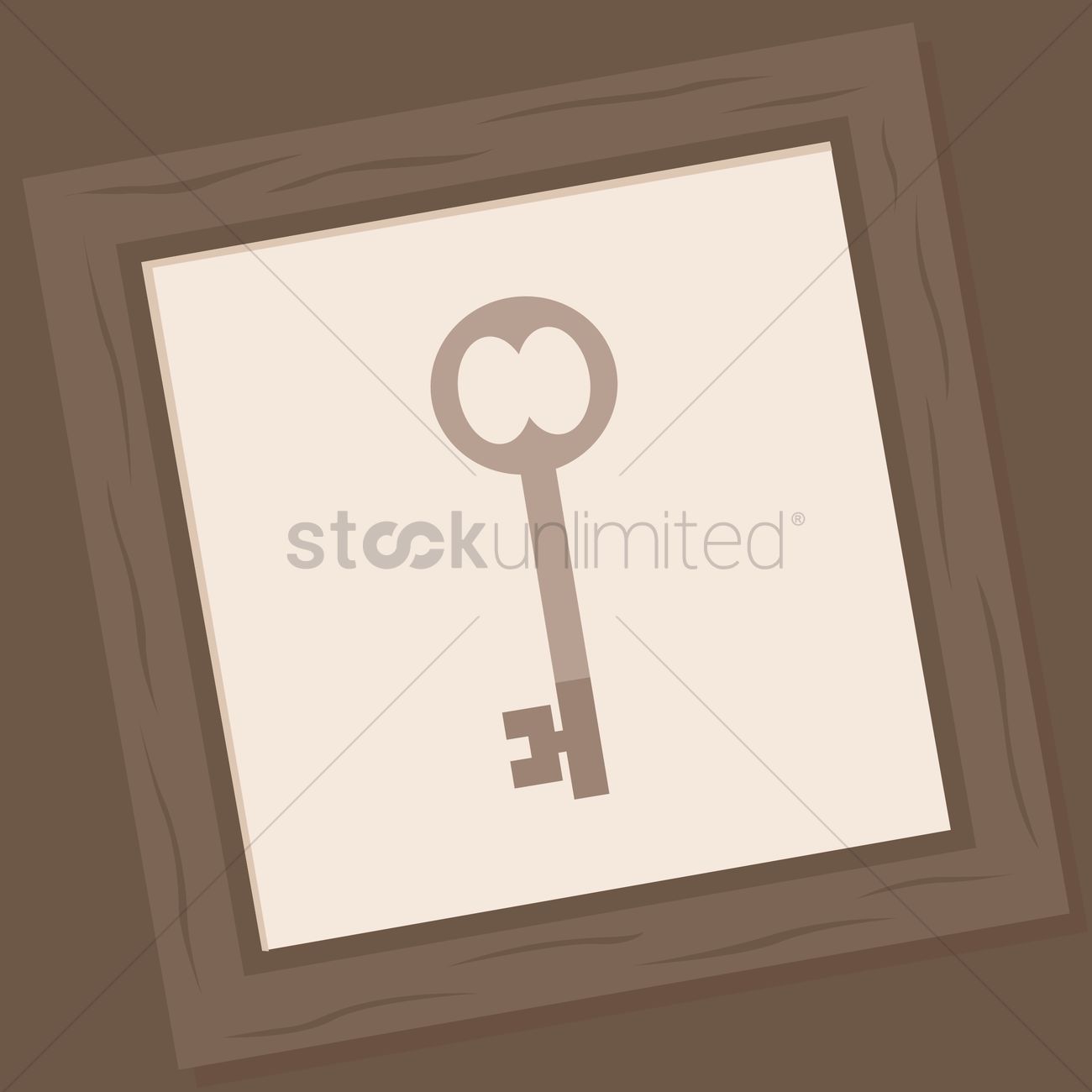 Wooden Frame Of A Key Vector Image 1300x1300 Wooden Frame Of A Key Vector Image