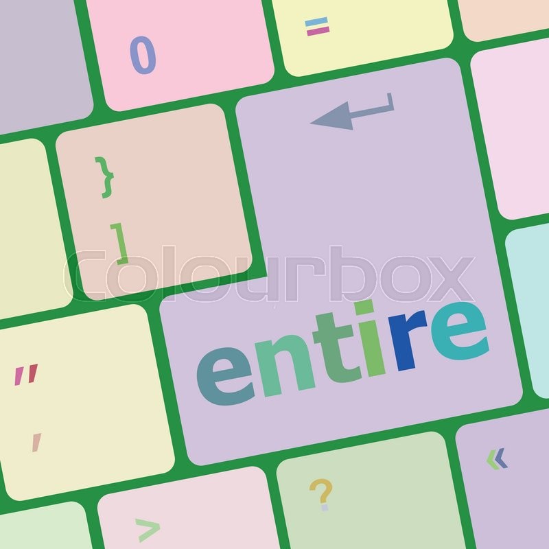 800x800 Entire Button On Computer Pc Keyboard Stock Vector Colourbox