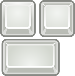 291x298 Blank Keyboard Keys Clip Art