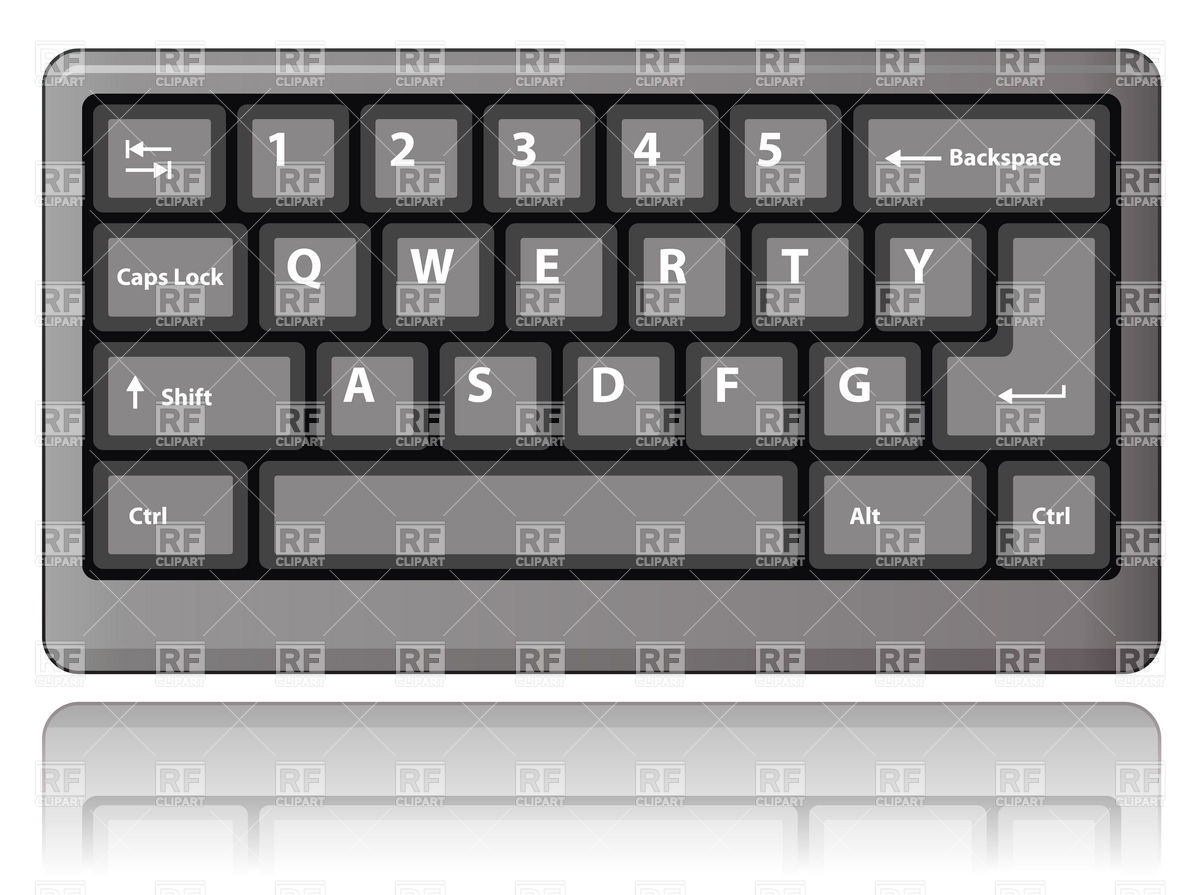 1200x895 Grey Keyboard Vector Image Of Objects Frbird