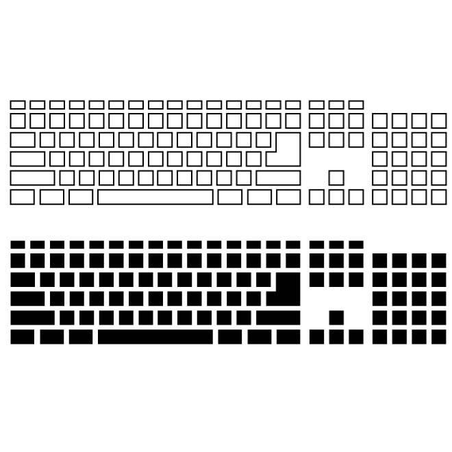 660x660 Computer Keyboard Template