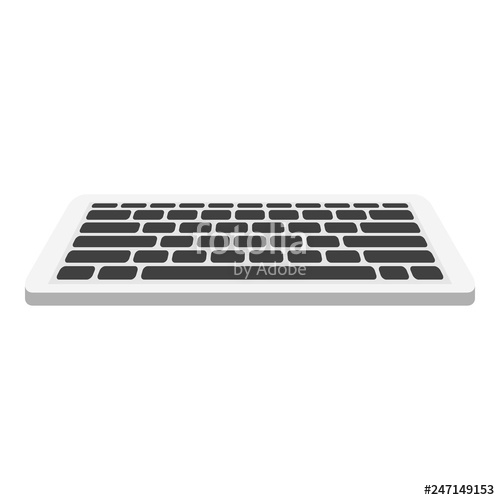 500x500 Computer Keyboard Icon Flat Illustration Of Computer Keyboard