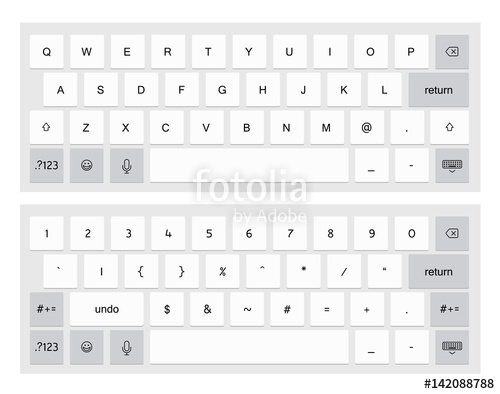 500x394 Compact Virtual Keyboard Vector Illustration Stock Image