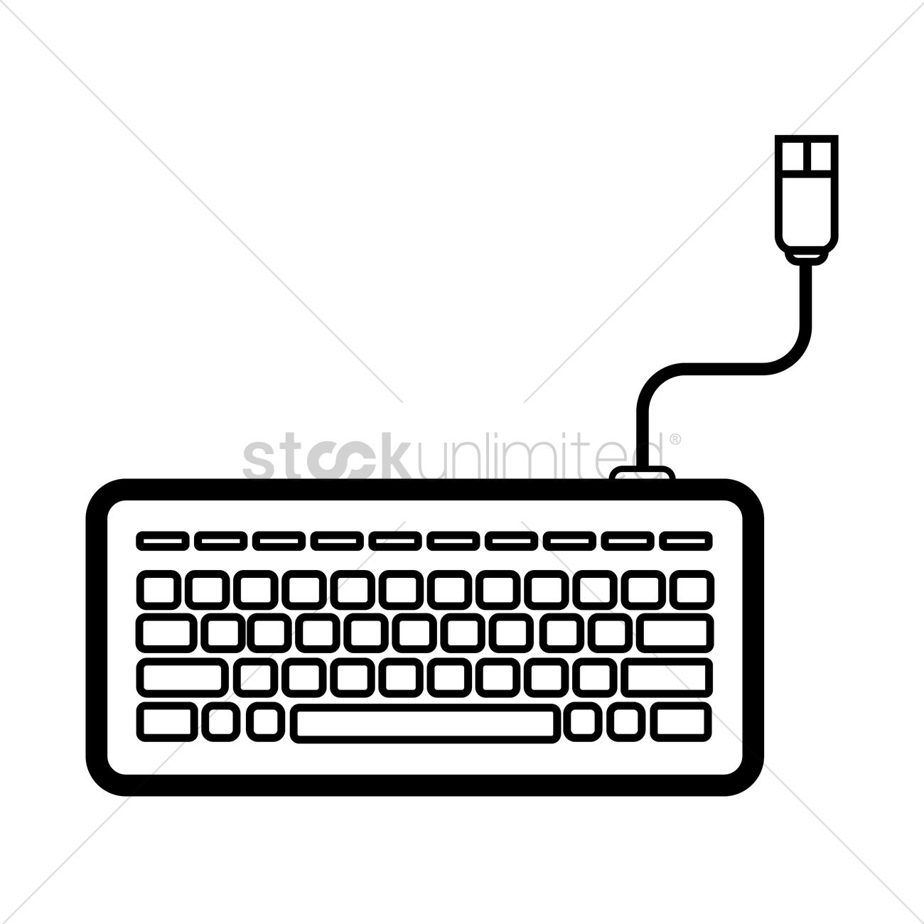 1300x1300 Free Keyboard Vector Image