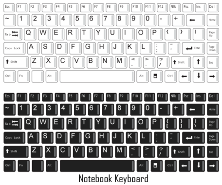456x380 Free Notebook Keyboard Vector Frees Clipart And Vector Graphics
