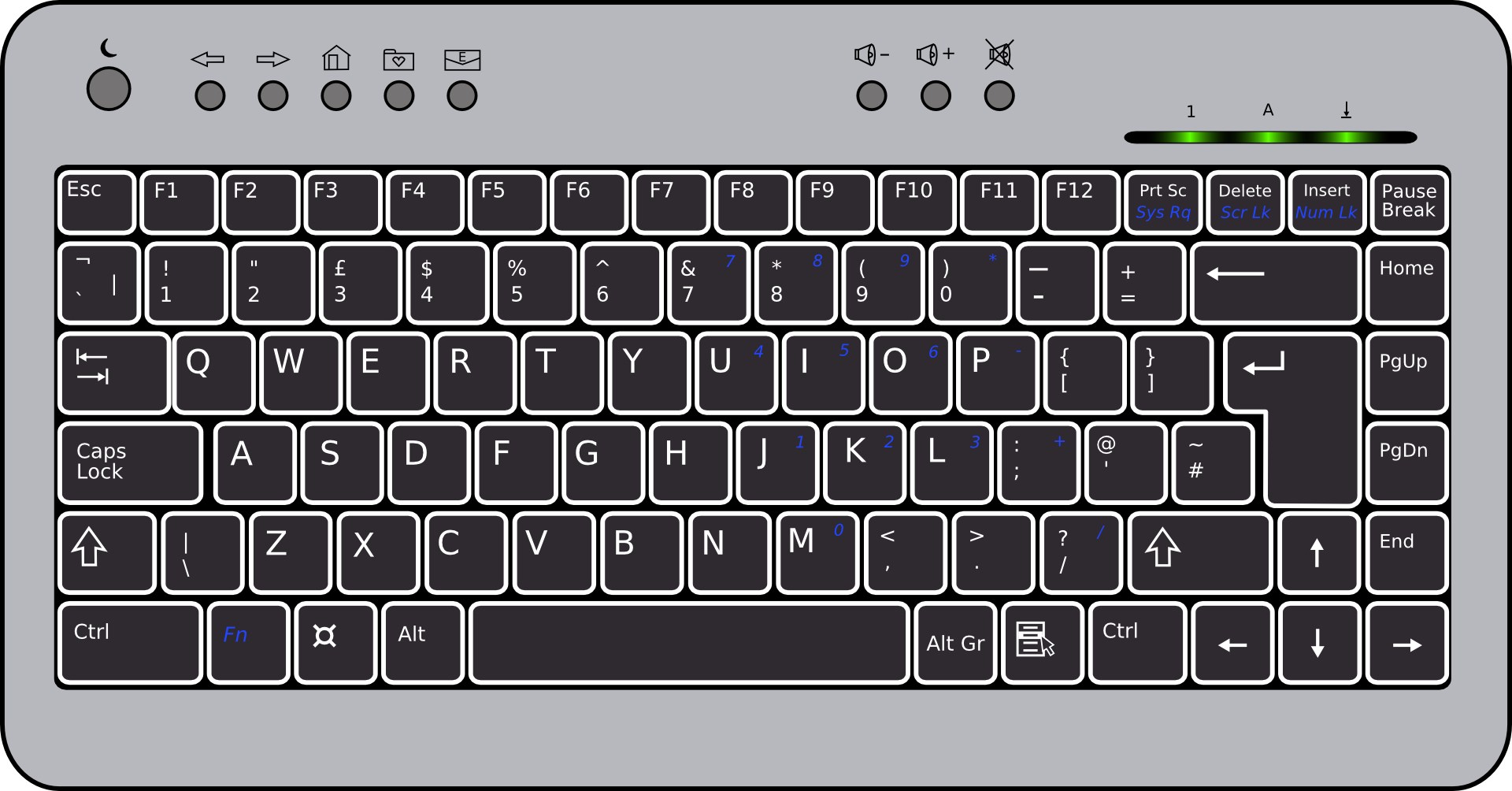 Keyboard Vector Free at Vectorified.com | Collection of Keyboard Vector ...