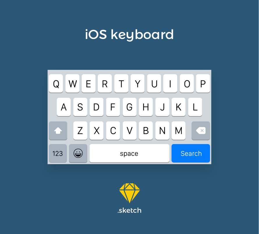 890x804 Ios Keyboard Vector Sketch Freebie
