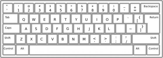 558x200 Black Keyboard Vector Illustration Royalty Free Vector Clip