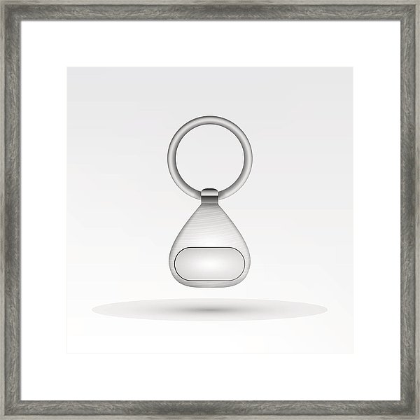 600x600 Realistic Template Metal Keychain Vector Key Chain With Ring