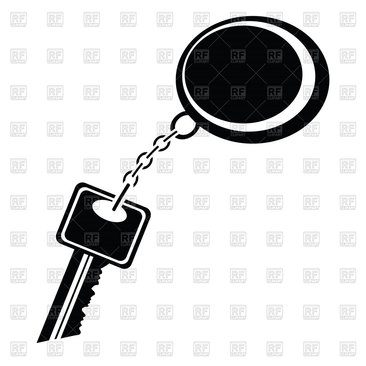 1200x1200 Silhouette Of Key With Keychain Vector Image Of People