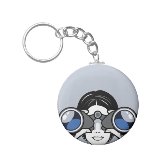 540x540 Binoculars Vector Keychain