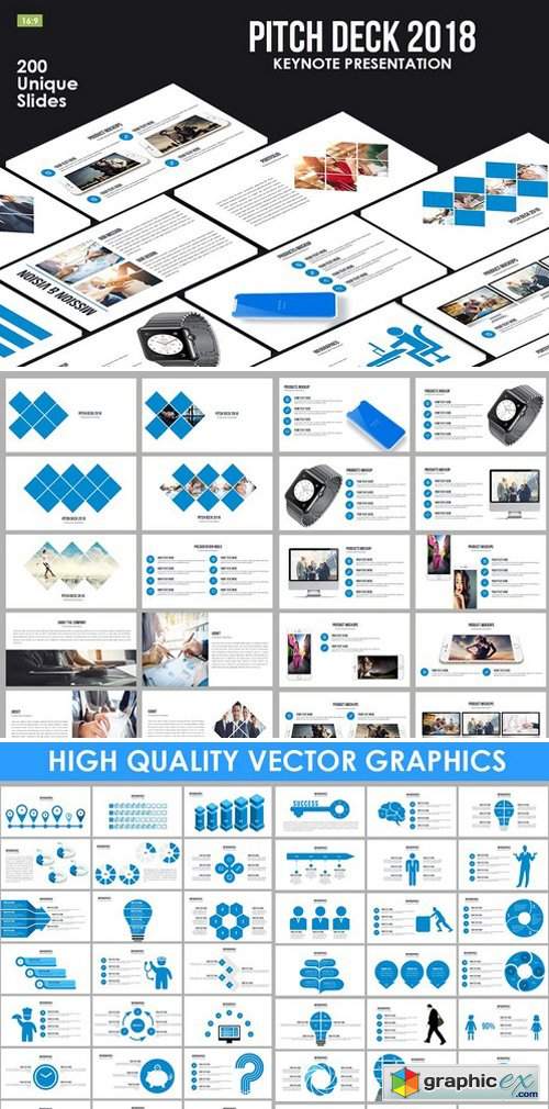 500x1010 Pitch Deck Keynote Template Free Download Vector Stock