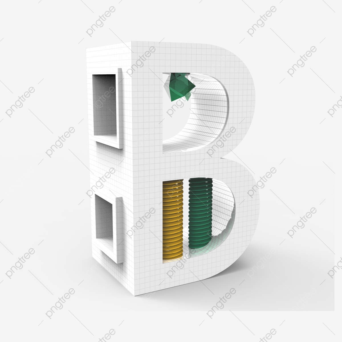 1200x1200 Letter Source Keyshot Rendering, Source