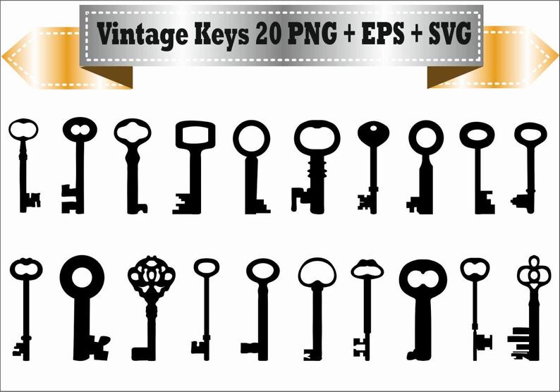 Key Keys Vintage Retro Antique Keystone Silhouette Vector Etsy 794x556 Key Keys Vintage Retro Antique Keystone Silhouette Vector Etsy