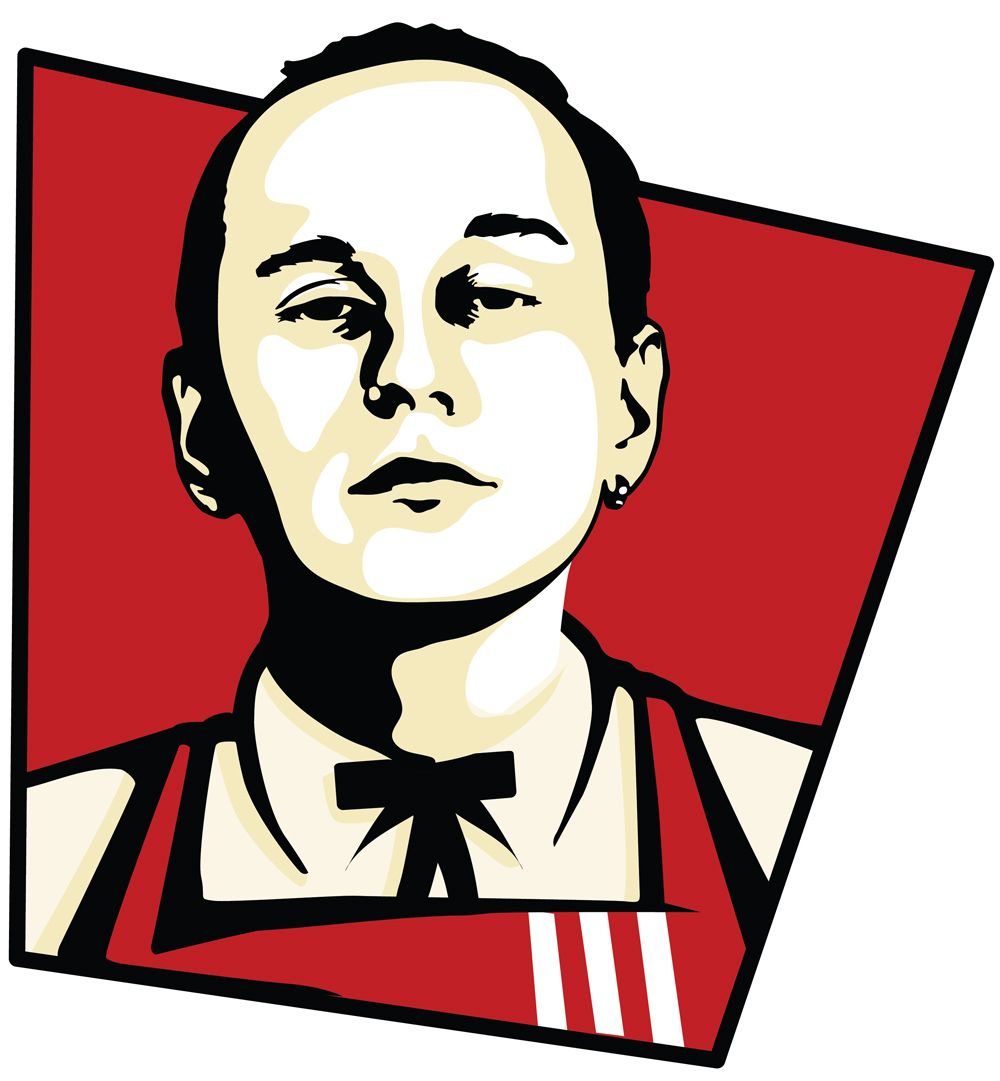 1000x1081 I Will Draw You In Kfc Logo Style Caricature Pop Arts Drawing