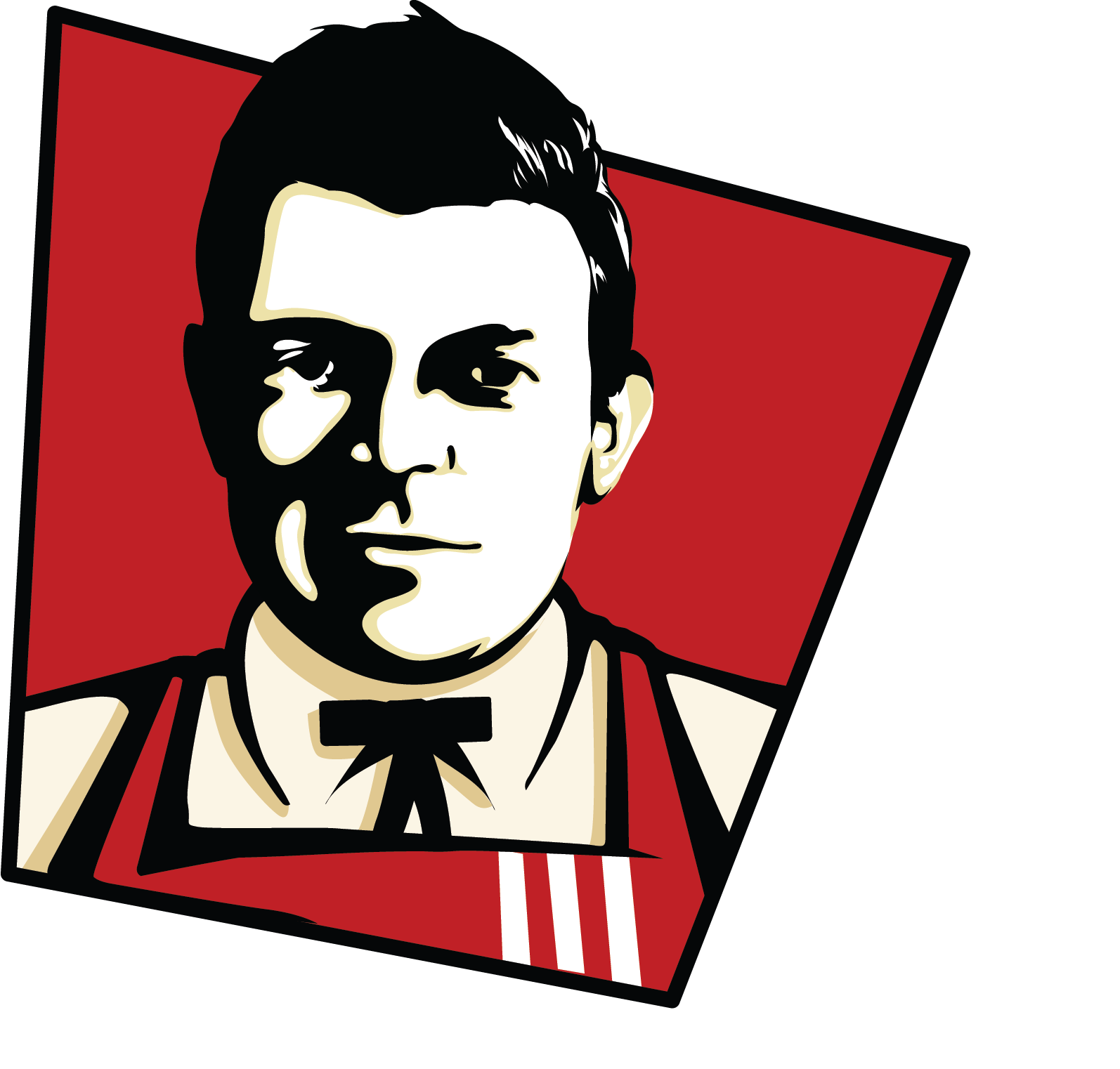 1594x1522 I Will Draw You In Kfc Logo Style Caricature Pop Arts Drawing