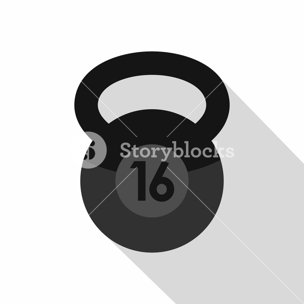 1000x1000 Kettlebell Kg Icon Flat Illustration Of Kettlebell Vector Icon