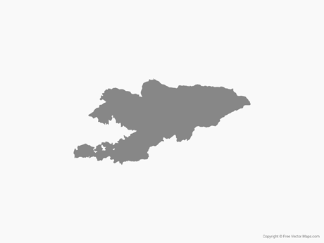 460x345 Vector Map Of Kyrgyzstan