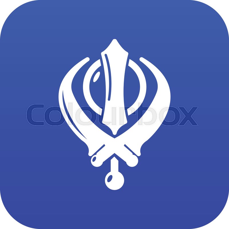 800x800 Khanda Symbol Sikhism Religion Icon Stock Vector Colourbox