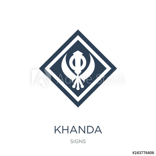 500x500 Khanda Icon Vector On White Background, Khanda Trendy Filled Icons