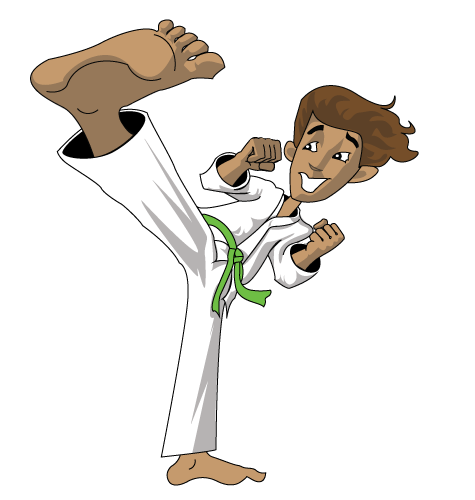 475x500 Karate Kid Vector Graphic Illustration