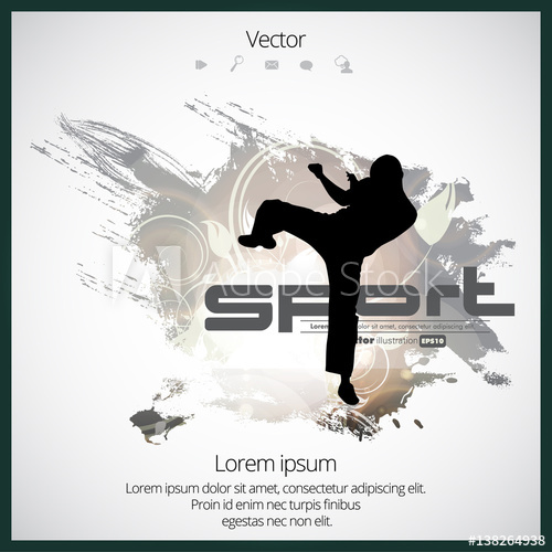 500x500 Sport Background Karate Kick