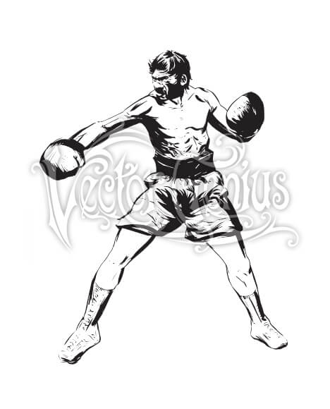 468x580 Vector Genius Boxer Stock Art