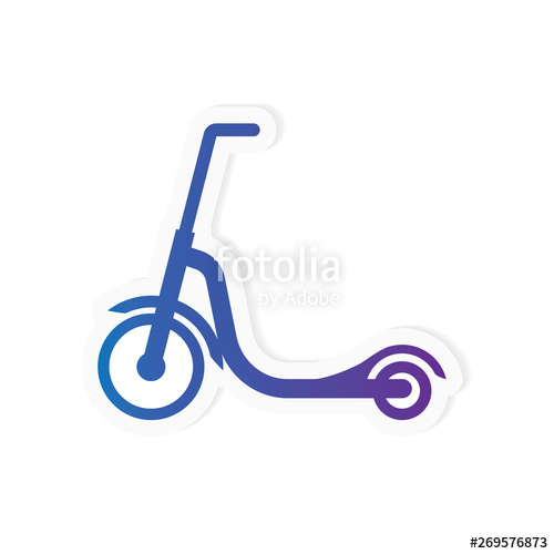 500x500 Kick Scooter Icon Vector Illustration Stock Image And Royalty