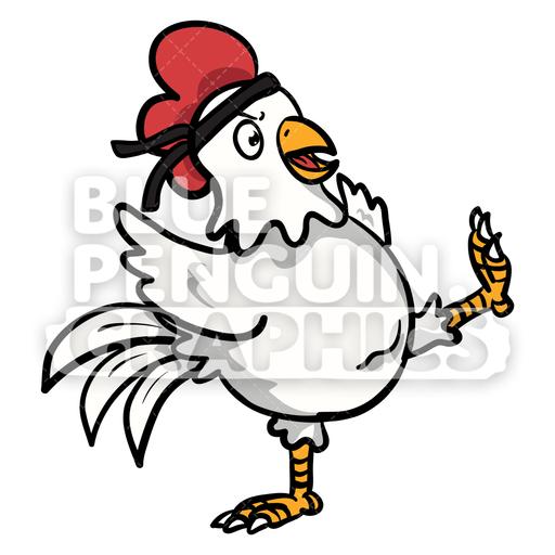 512x512 Chicken Bundle Set Vector Cartoon Clipart Illustration Blue
