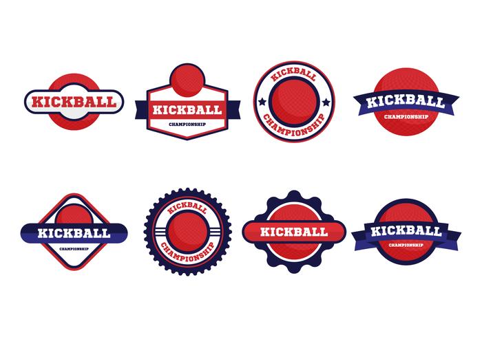 700x490 Free Kickball Vector Badges Collection Stock Images