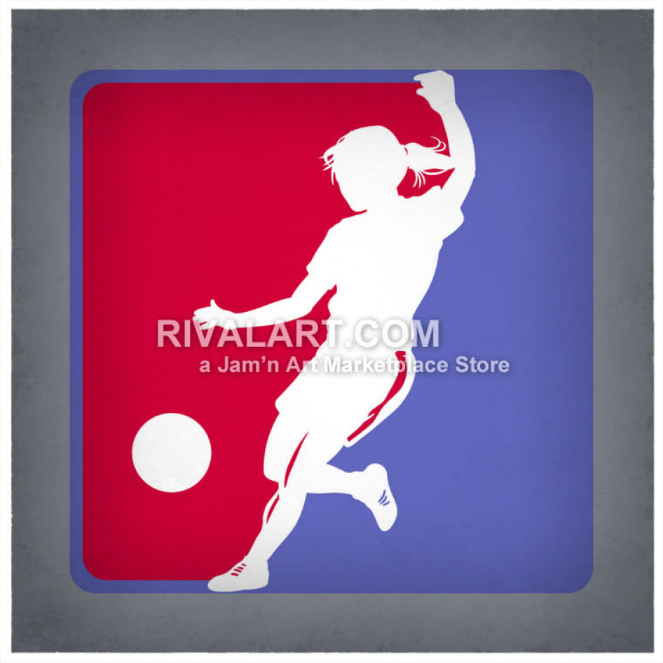 946x946 Girls Kickball Or Soccer Logo