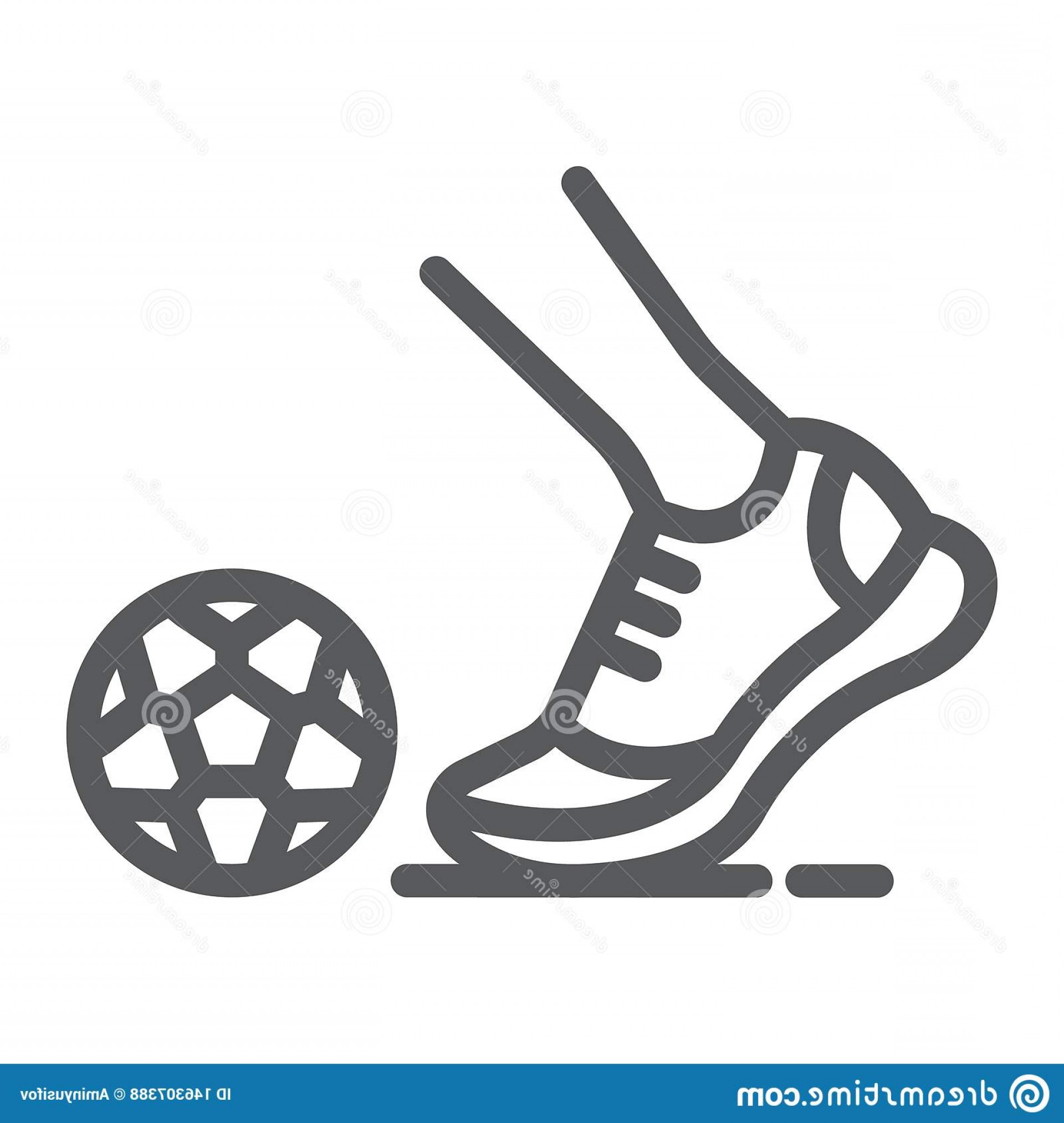 1920x2026 Kickball Line Icon Football Play Foot Ball Sign Vector Graphics