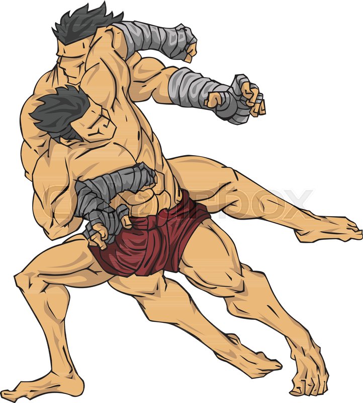 722x800 Muay Thai Or Thai Kickboxing Martial Stock Vector Colourbox