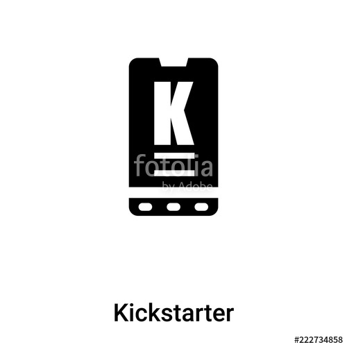 500x500 Kickstarter Icon Vector Isolated On White Background, Logo Concept