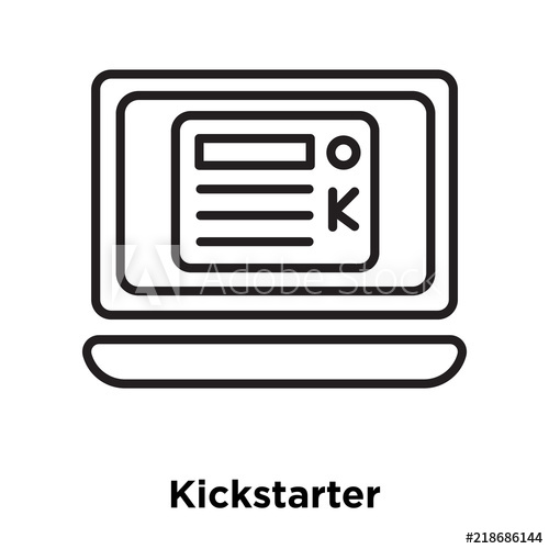500x500 Kickstarter Icon Vector Isolated On White Background, Kickstarter