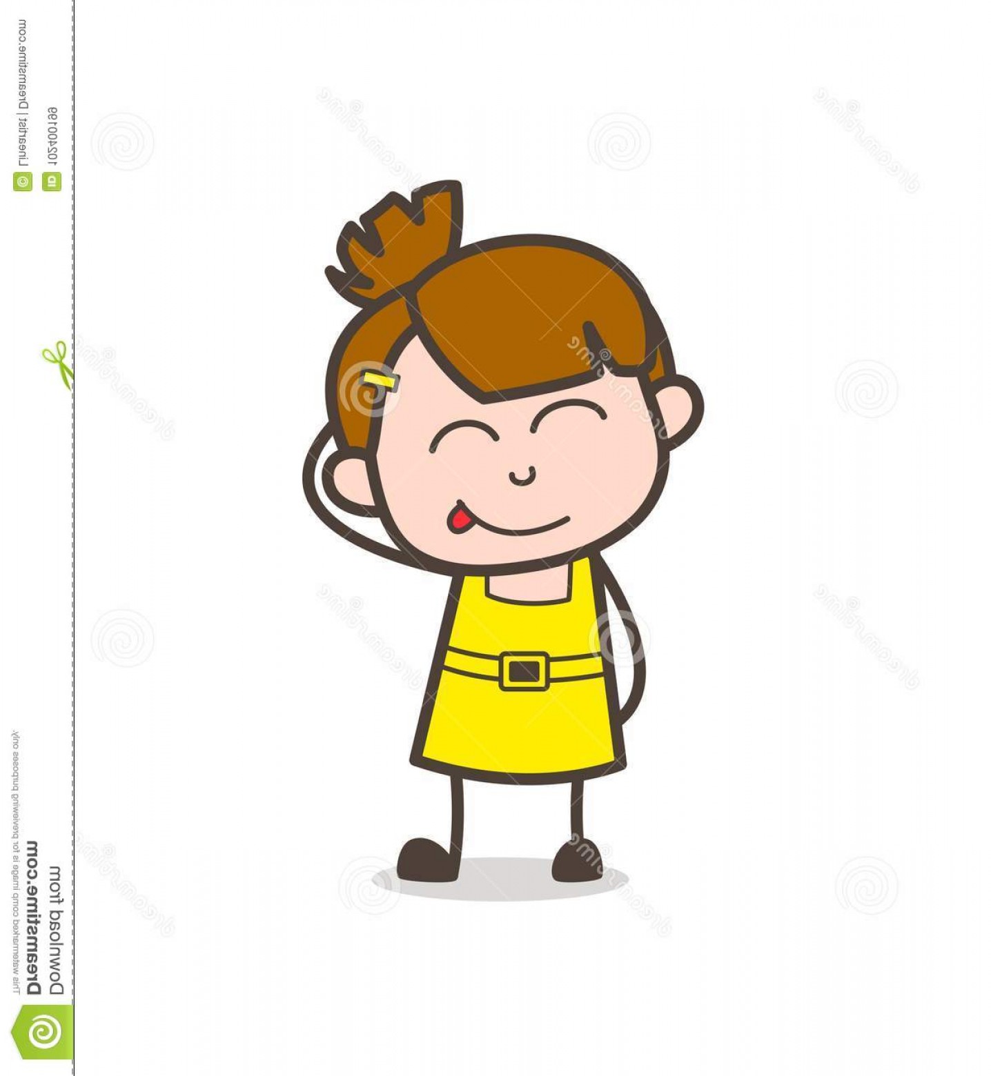 1436x1560 Naughty Kid Shy Face Cute Cartoon Girl Vector Naughty Kid Shy Face