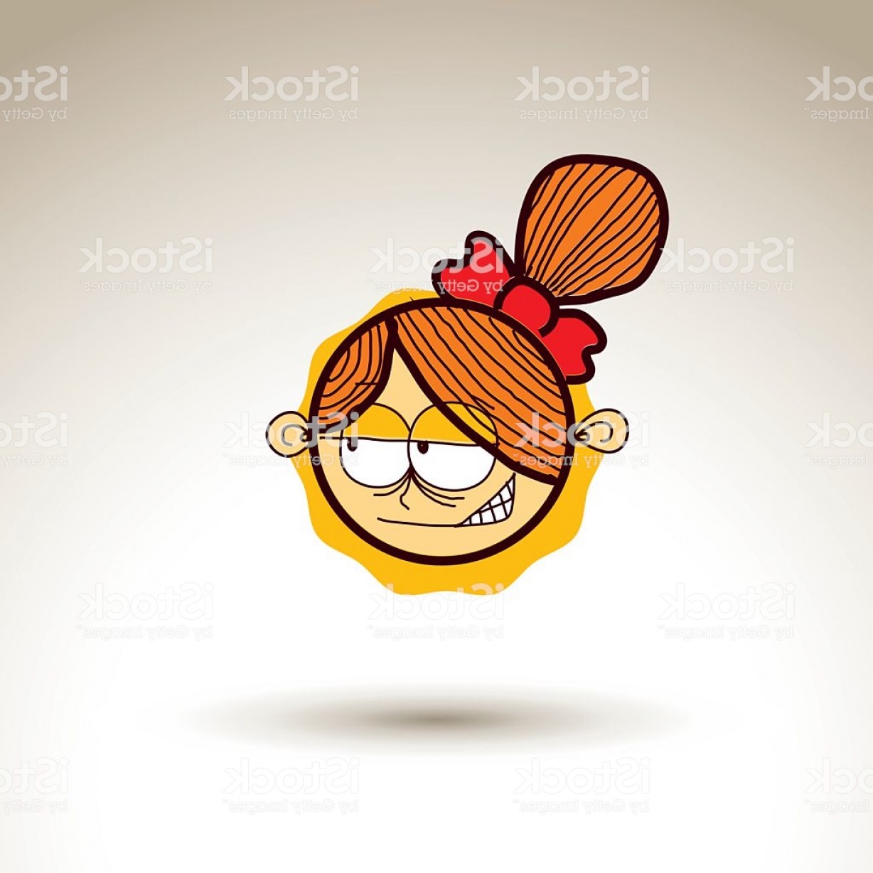 1228x1228 Vector Graphic Drawing Of Kid Face Hand Drawn Angry Girl Gm Soidergi